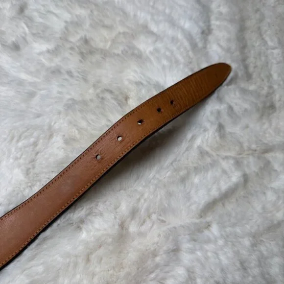 Lucchese Western Cowgirl Southwestern Buckle Belt Vintage Leather Size 36 BLAA37 - Picture 10 of 11